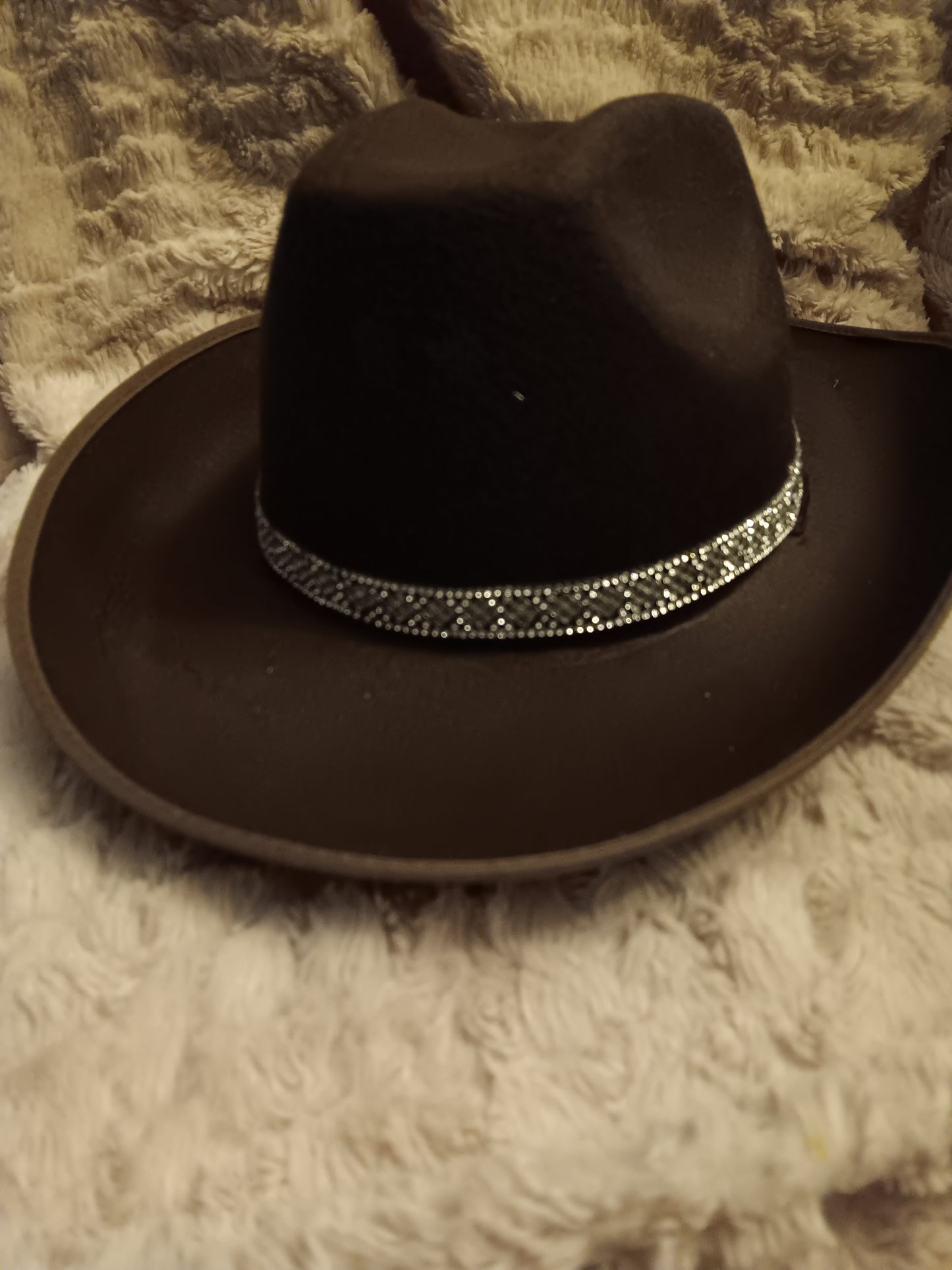 Brown cowgirl hat with crystals