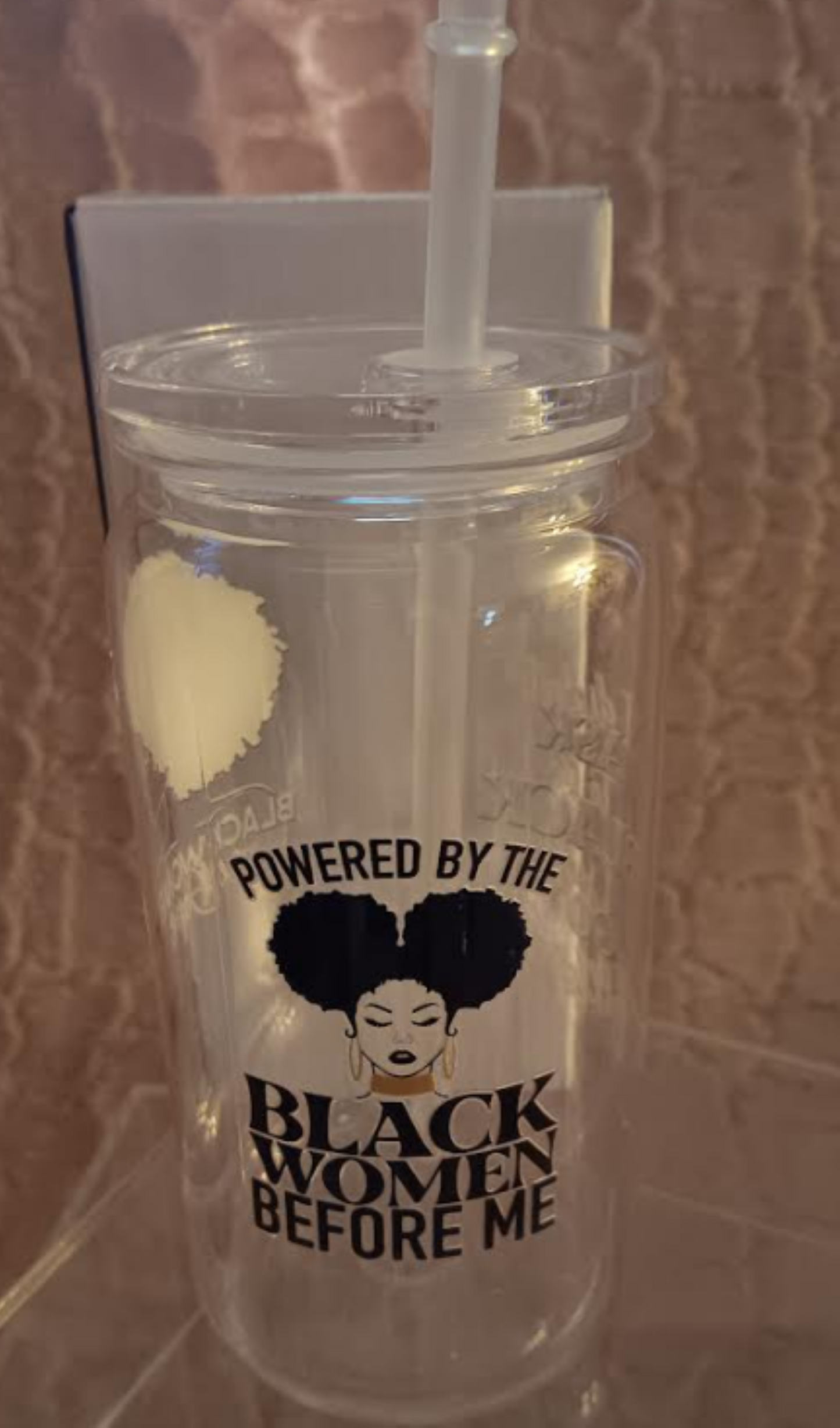 16 oz Acrylic Tumbler β Black Girl Magic Edition π€β¨