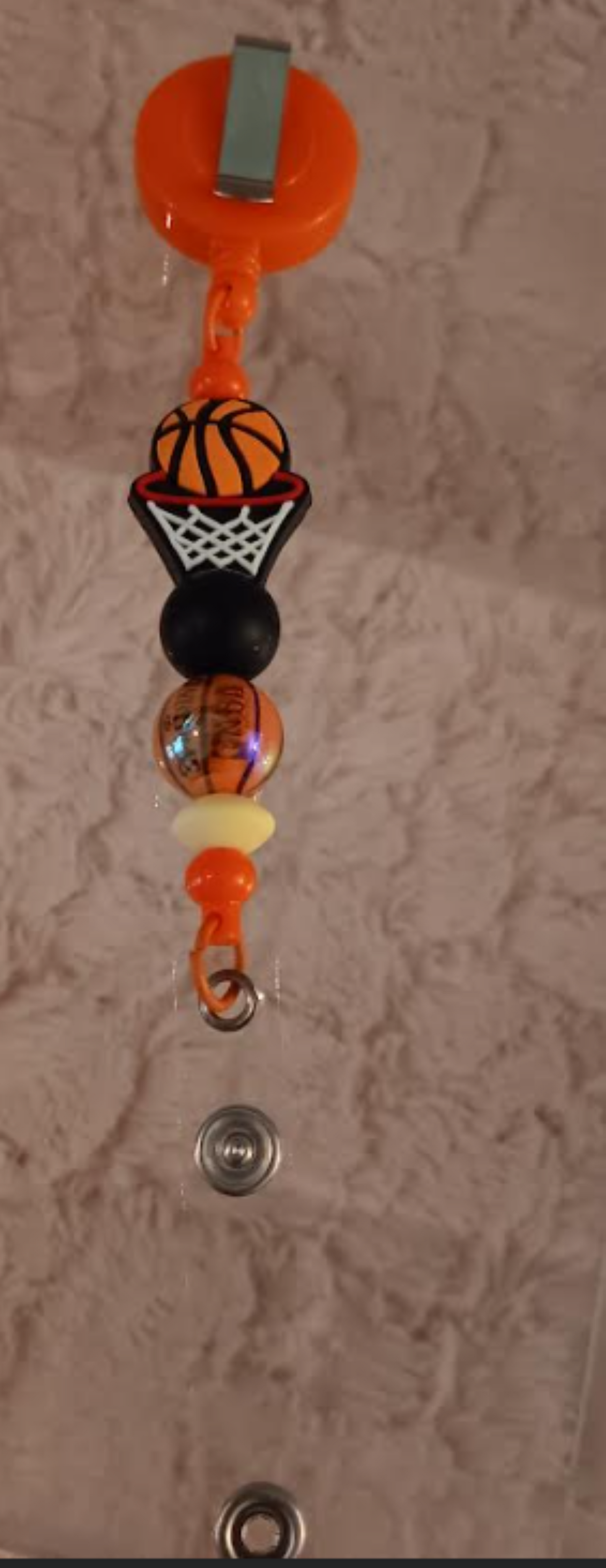 Game Time! Basketball Hoop and Basketball ID Retractor