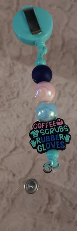 Medical Collection/Coffee, Scrubs, and Rubber Gloves ID Retractor
