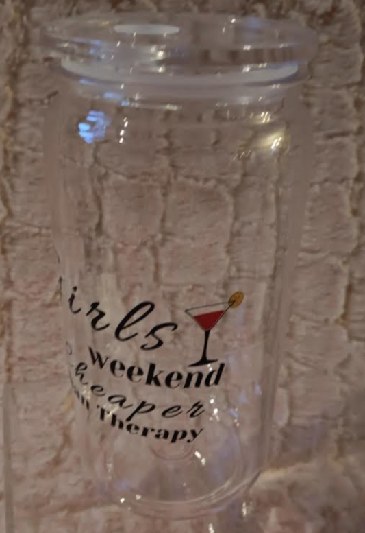 "Girls Trip is Cheaper Than Therapy β¨ Acrylic Cup Set"