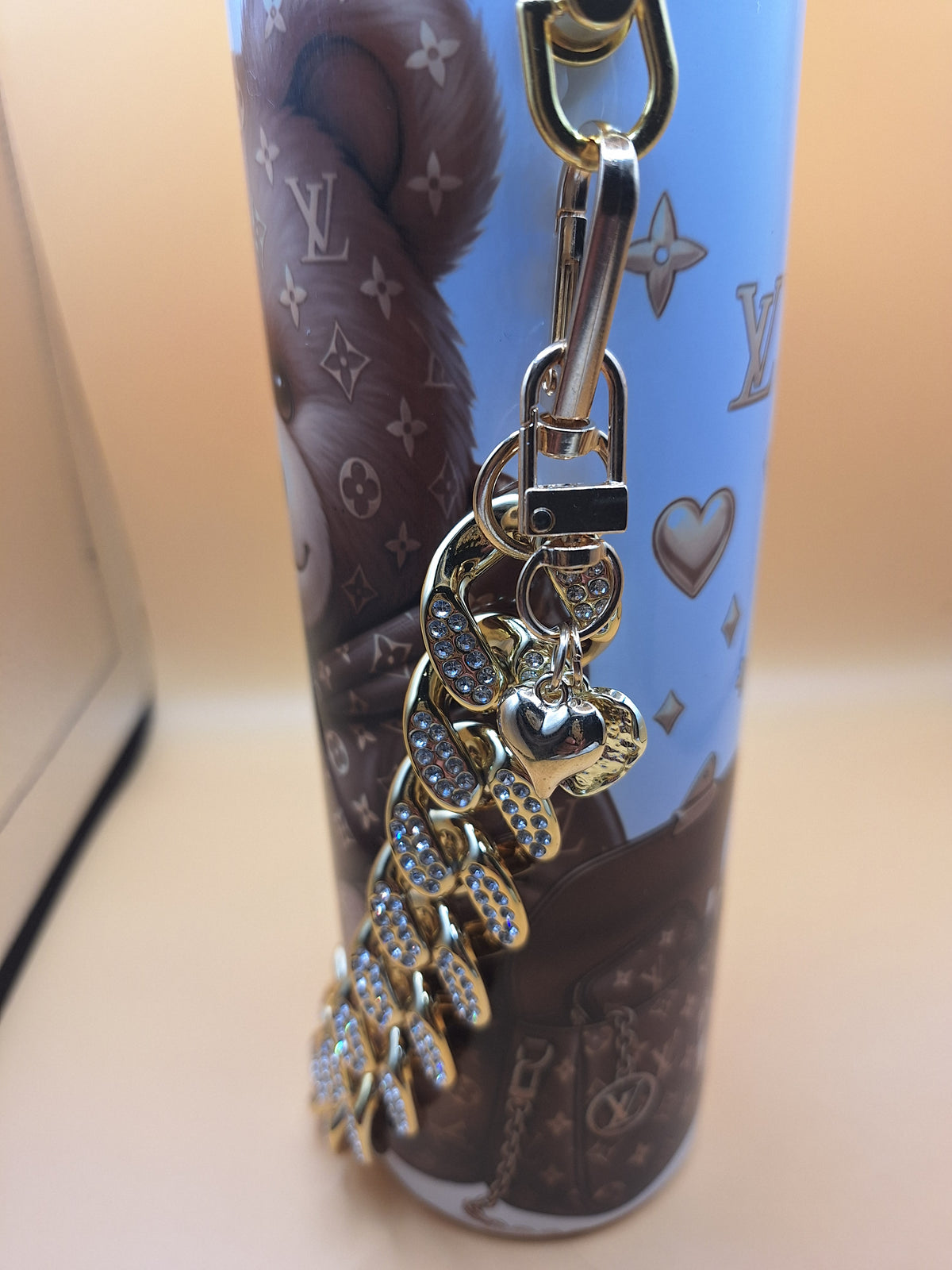 Luxury Teddy Bear 20oz Tumbler with reusable straw