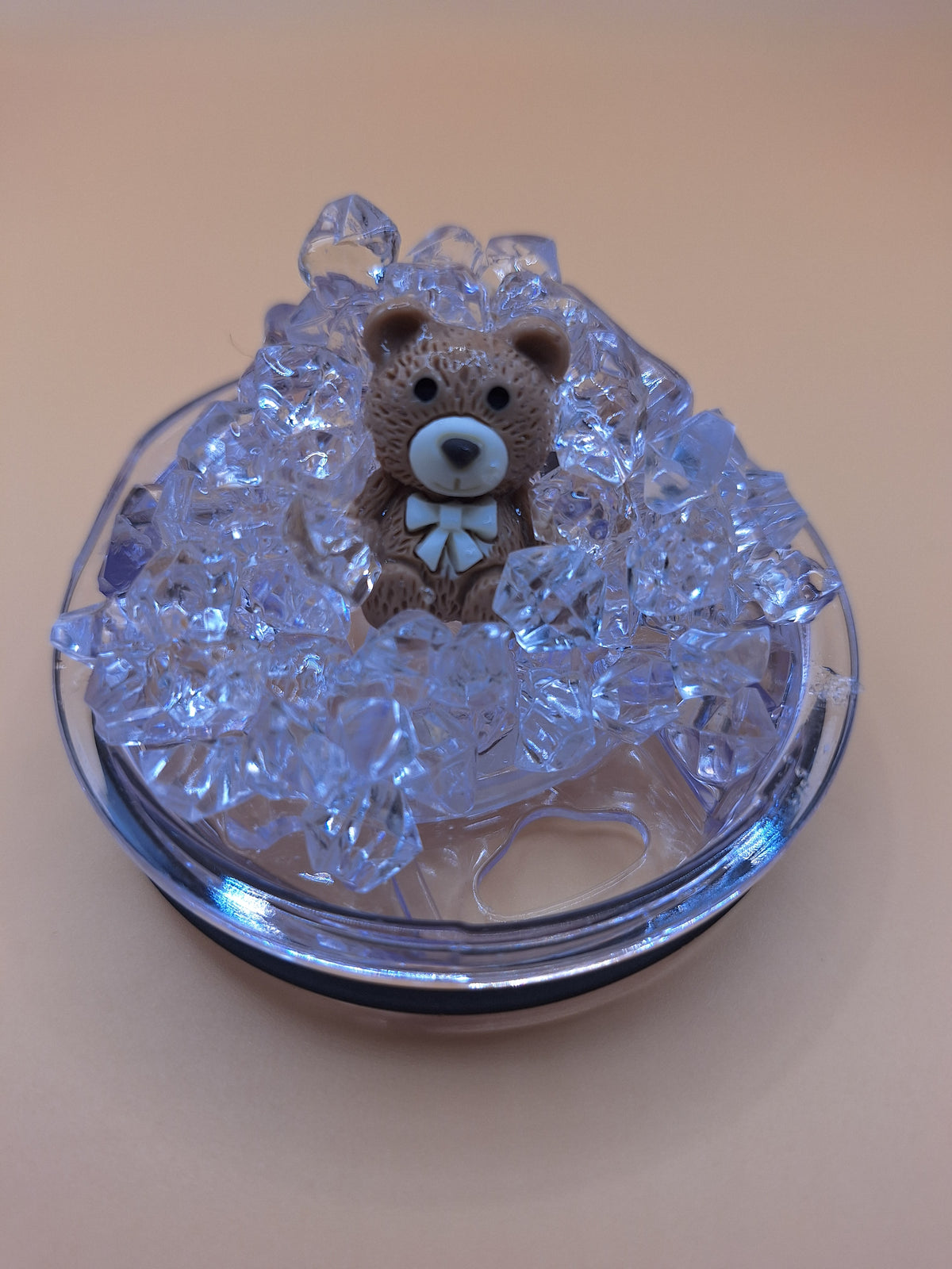 Luxury Teddy Bear 20oz Tumbler with reusable straw