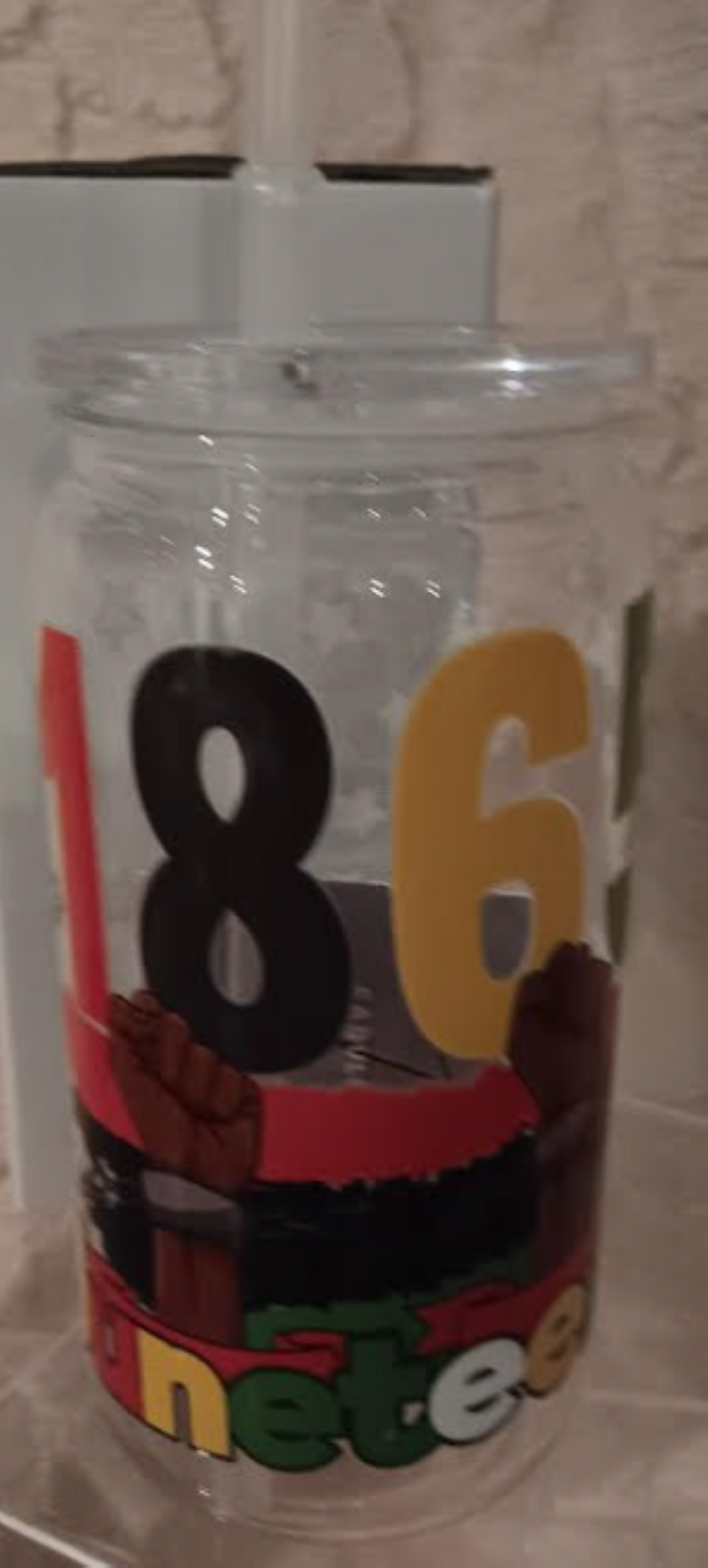 Juneteenth Collection – 16 oz Acrylic Cup with Reusable Straw Celebrate Freedom | Juneteenth 1865