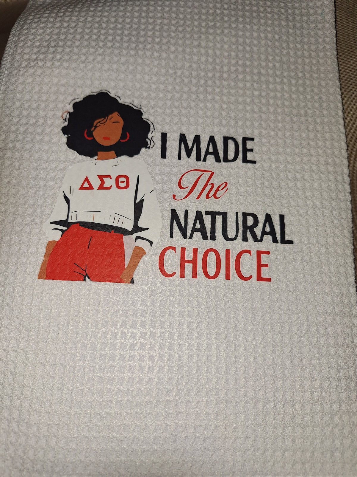 Delta inspired potholder and tea towel set I Made the Natural Choice