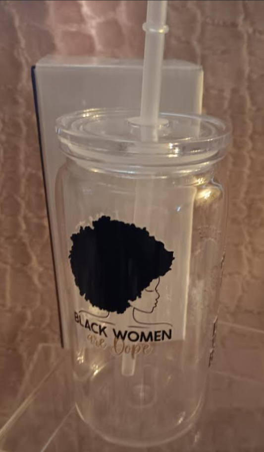 16 oz Acrylic Tumbler – Black Girl Magic Edition 🖤✨