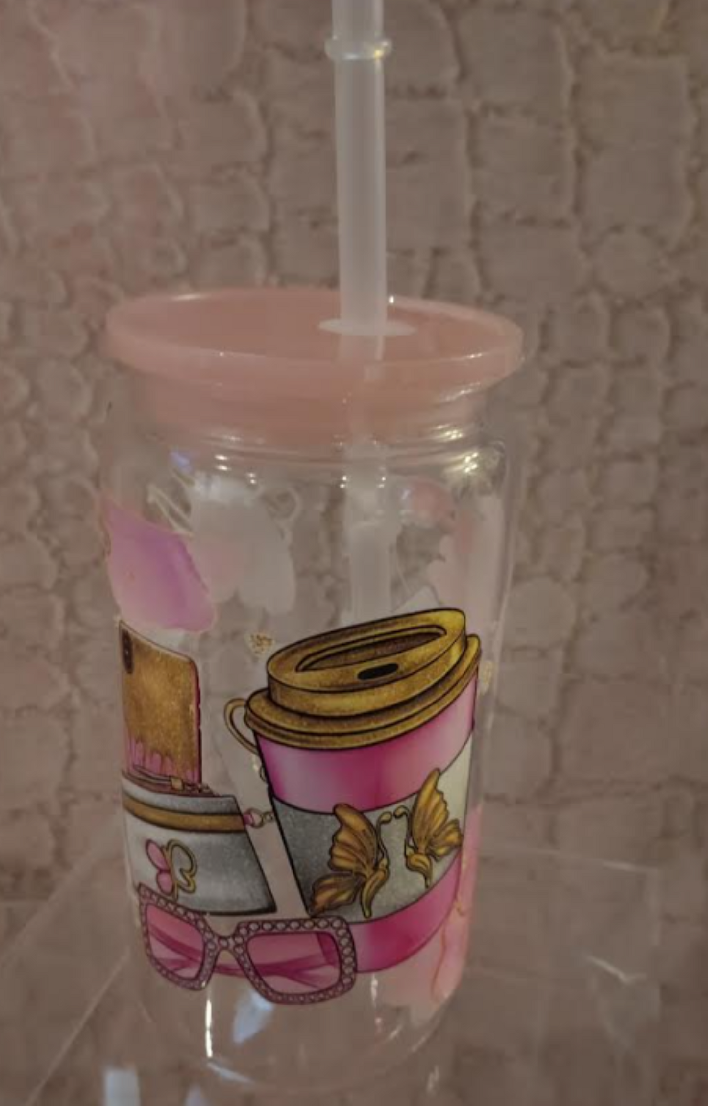 Girls Night Glam – Set of 4 Acrylic Cups (16 oz) ✨ Sip and slay! ✨