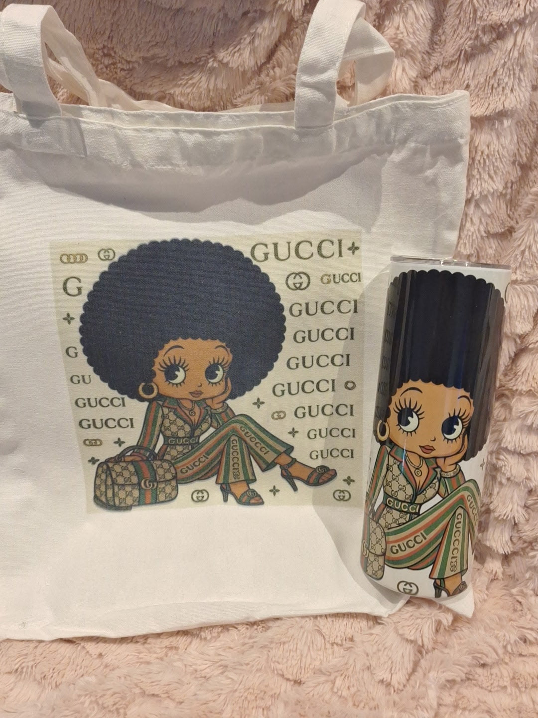 Fancy Betty tote and 20 oz tumbler