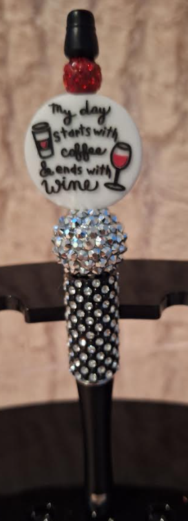 My Day Starts with Coffee and Ends with Wine Pen
