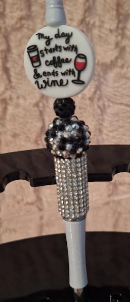 My Day Starts with Wine and Ends with Coffee pen