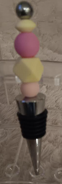 Multi-Colored silicone beaded bottle stopper