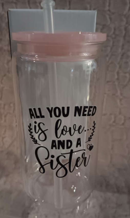 Sister Sister Collection – 16oz Acrylic Cups | Bonded by Love