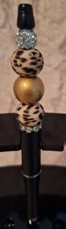 Fierce & Elegant Leopard Beaded Pen
