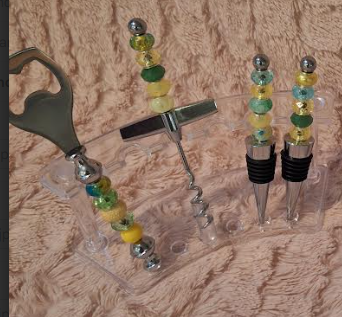 Yellow and Green Barware Set