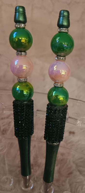 Sparkling green pen set