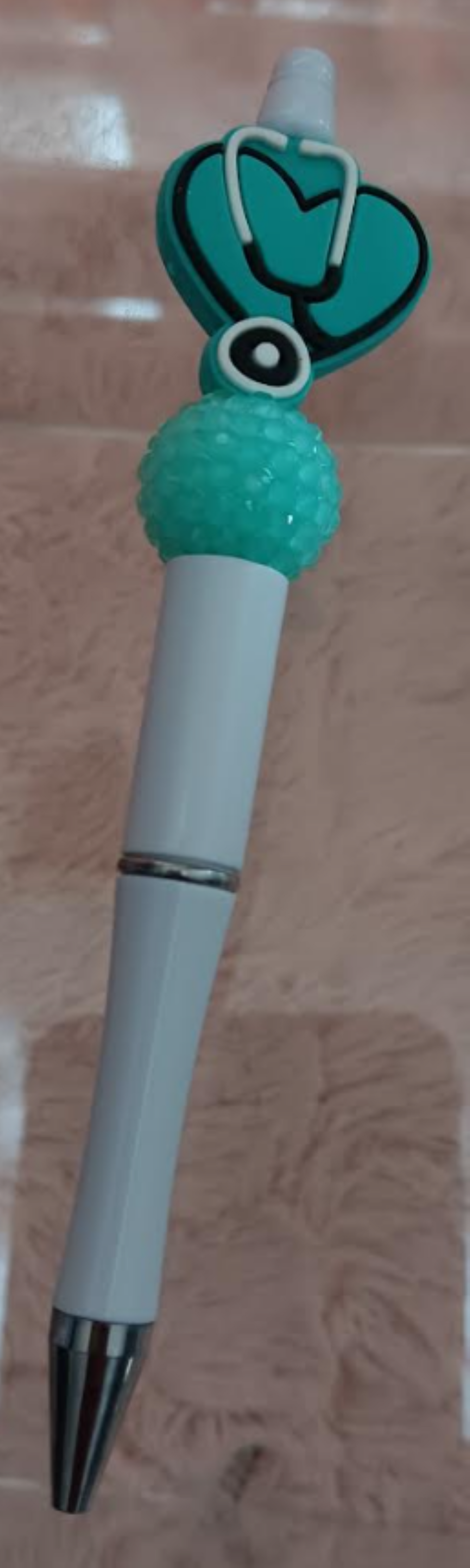 💙 Medical Collection – Blue Heart with Stethoscope Pen