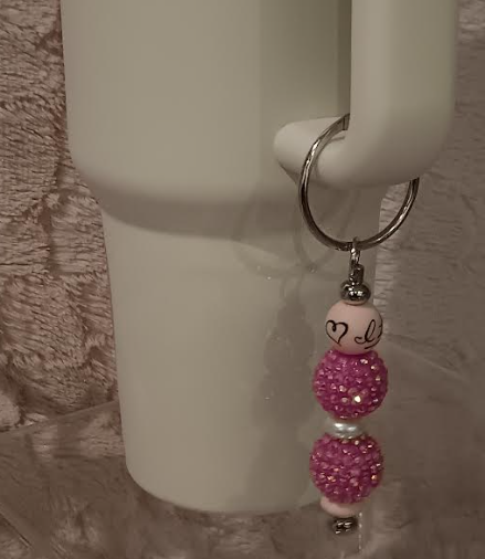 "I Love You Beaded Cup Charm