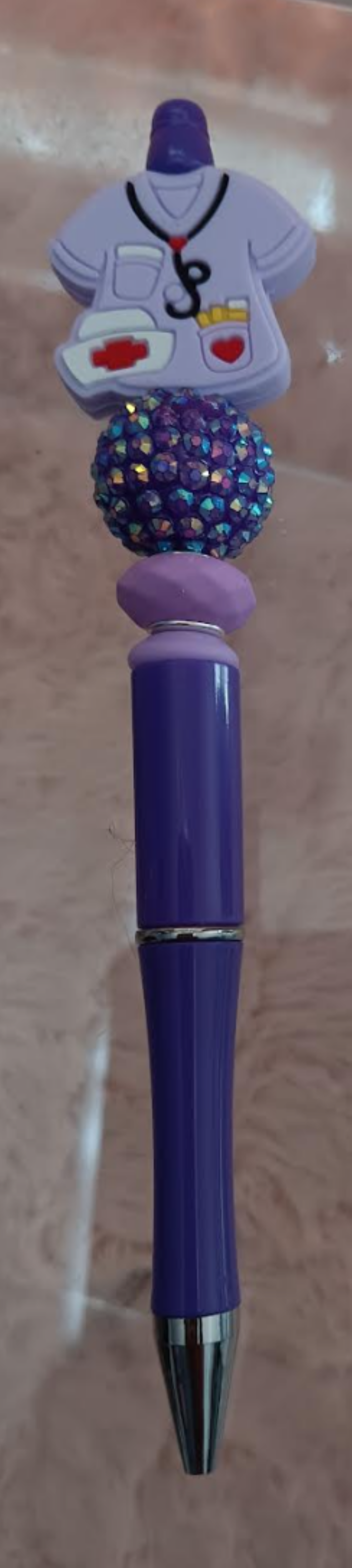 💜 Medical Collection – Purple Bling Scrub Pen