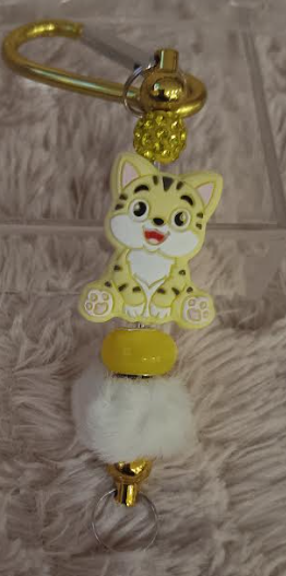 Yellow Kitty keychain